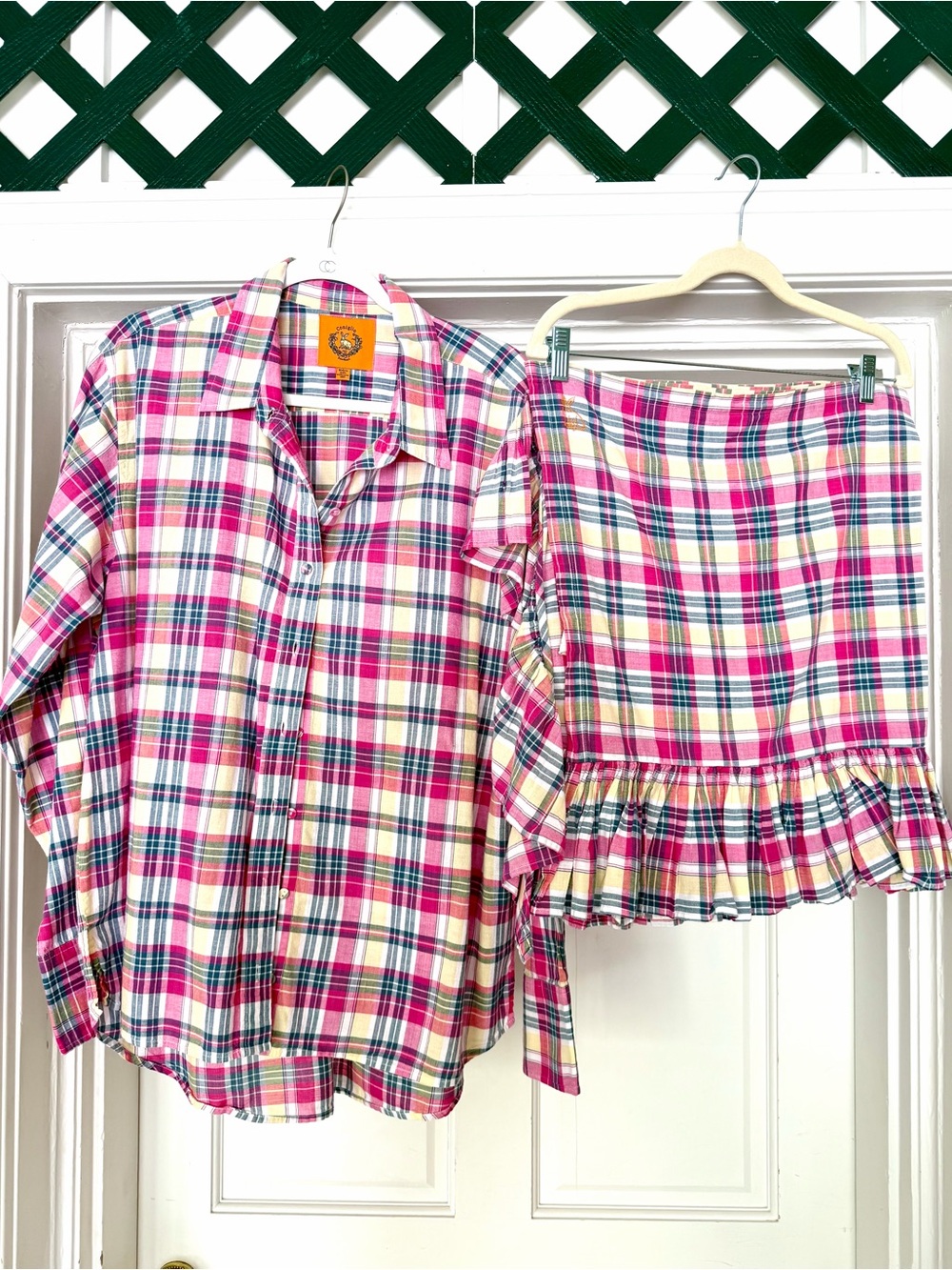Coniglio Palm Beach Madras Plaid Cotton- SET